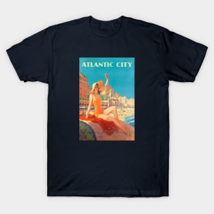 Vintage Travel Poster | Atlantic City Beach T-Shirt